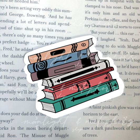 Cute Stack of Books Sticker