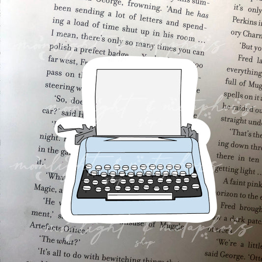 Cute Typewriter Sticker