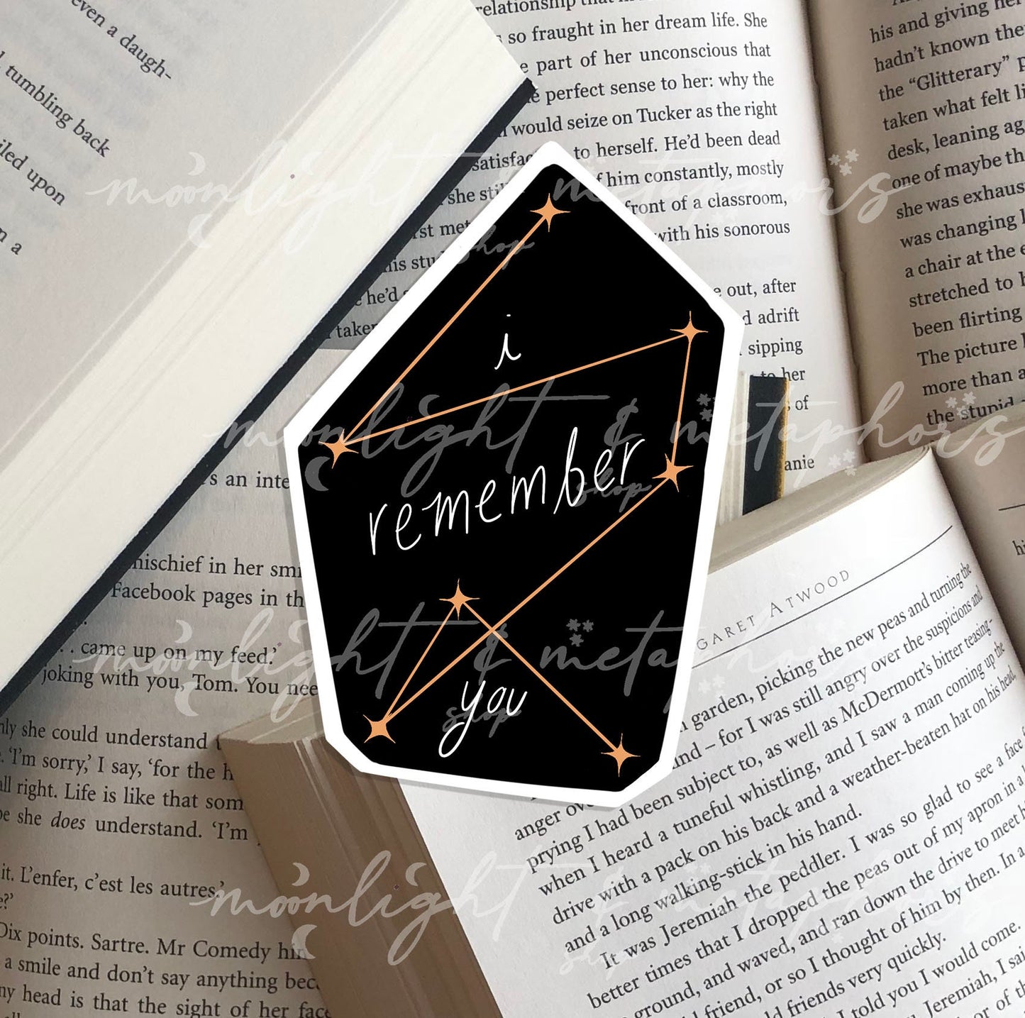 I remember you | The Invisible Life of Addie LaRue | VE Schwab Sticker