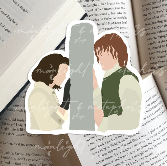 Claire and Jamie at Craigh Na Dun | Outlander Sticker