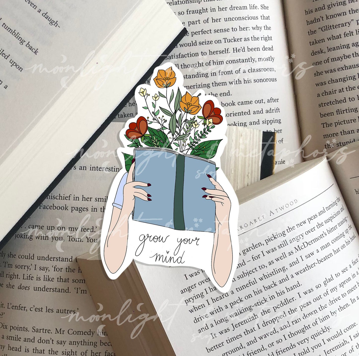 Grow Your Mind Bookish Sticker