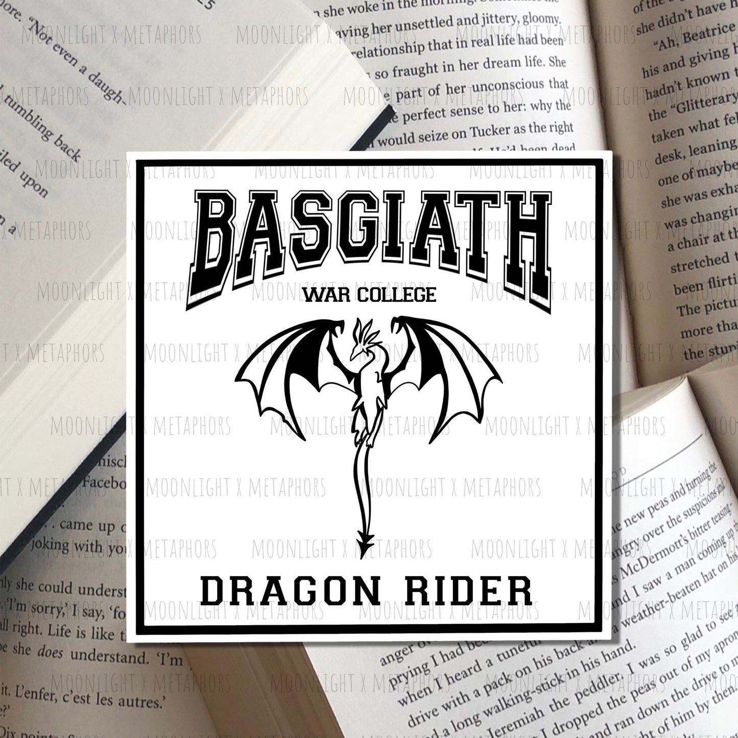 Basgiath War College Dragon Rider | Empyrean / Fourth Wing Sticker